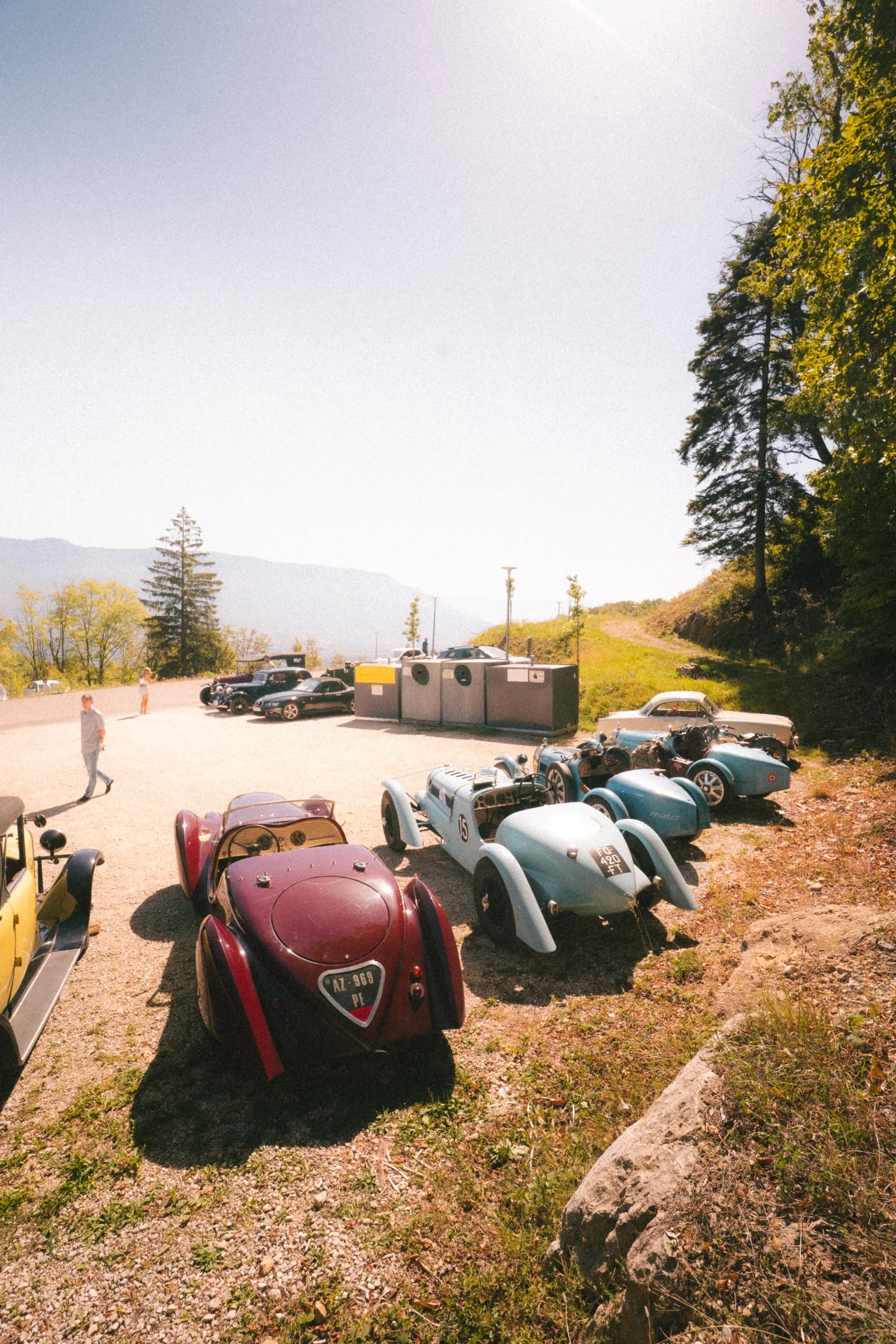 Fotos von Porsches und Oldtimern bei einer Ausfahrt in den französischen Alpen., Bild 11