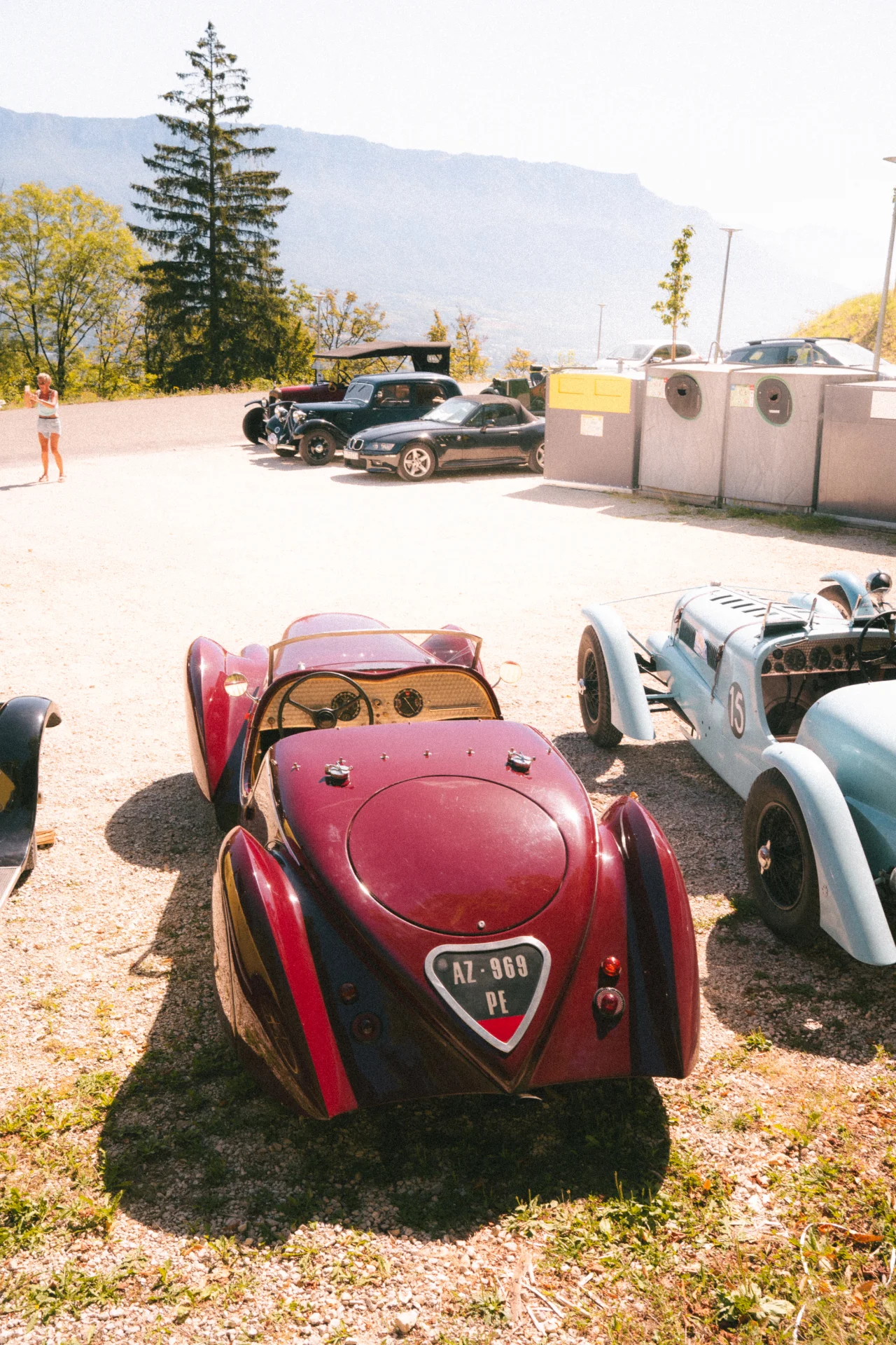 Fotos von Porsches und Oldtimern bei einer Ausfahrt in den französischen Alpen., Bild 4