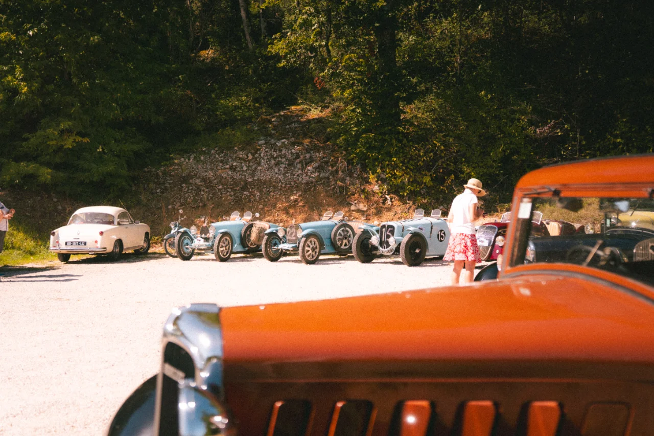 Fotos von Porsches und Oldtimern bei einer Ausfahrt in den französischen Alpen., Bild 6